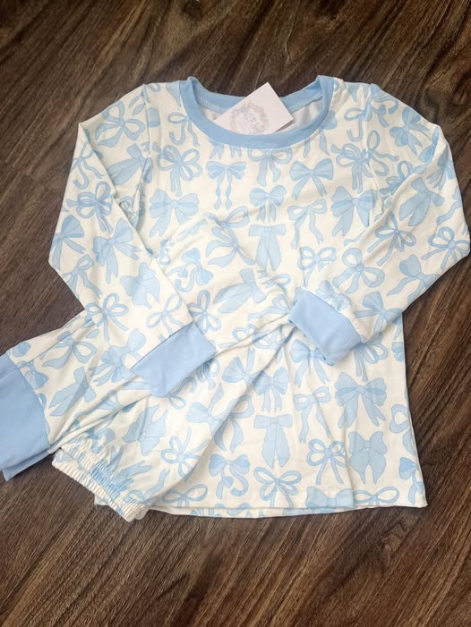 Blue Bow PJ's