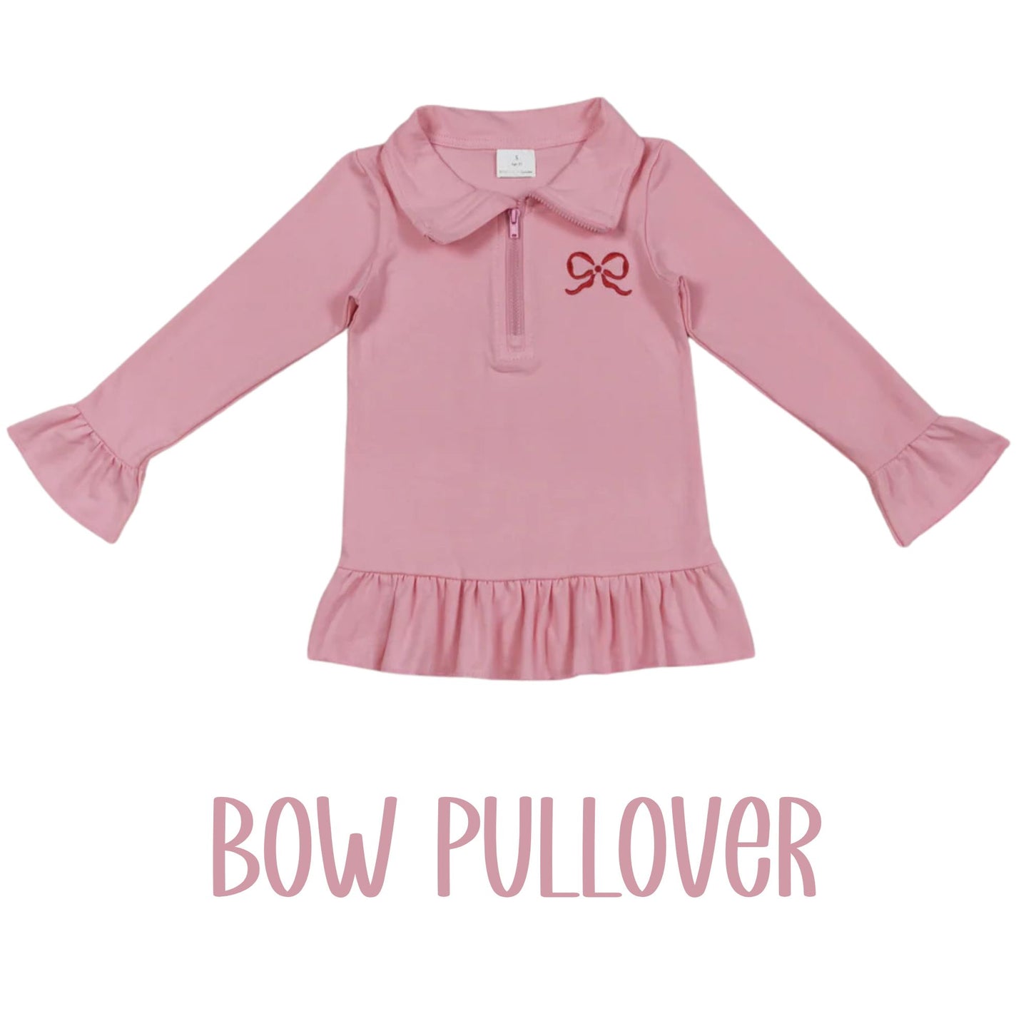 Embroidered Bow Pullover