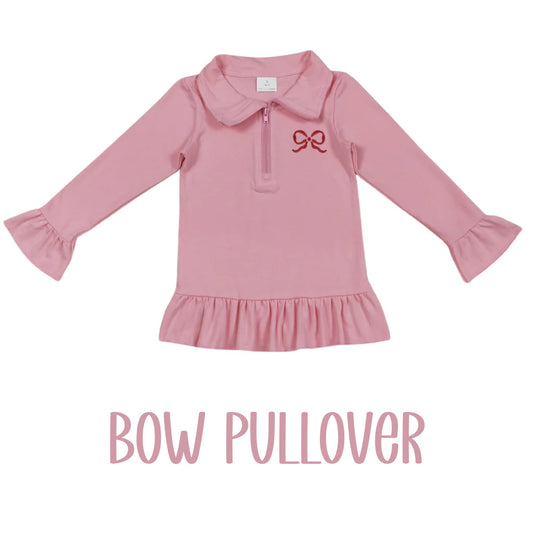 Embroidered Bow Pullover