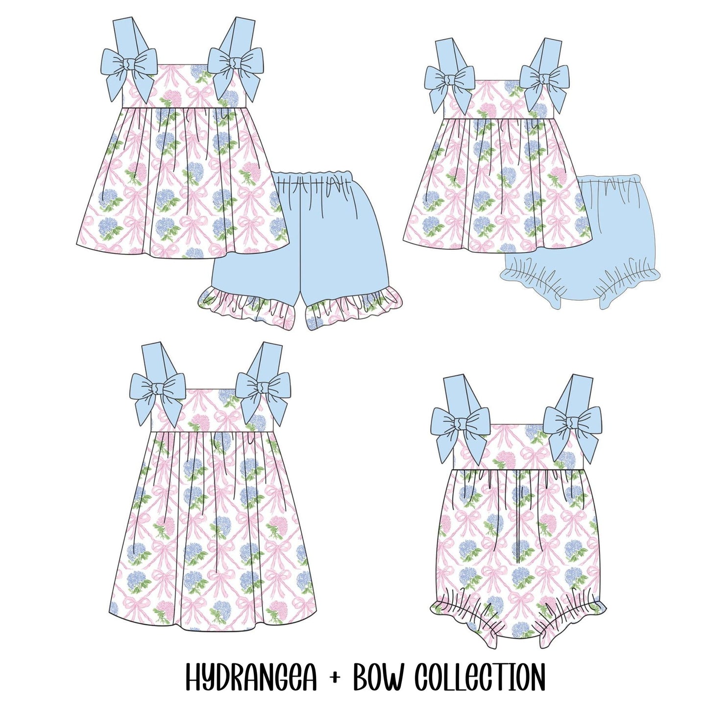 Hydrangea + Bow Collection